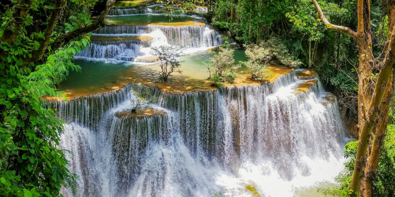 huay mae khamin waterfall kanchanaburi