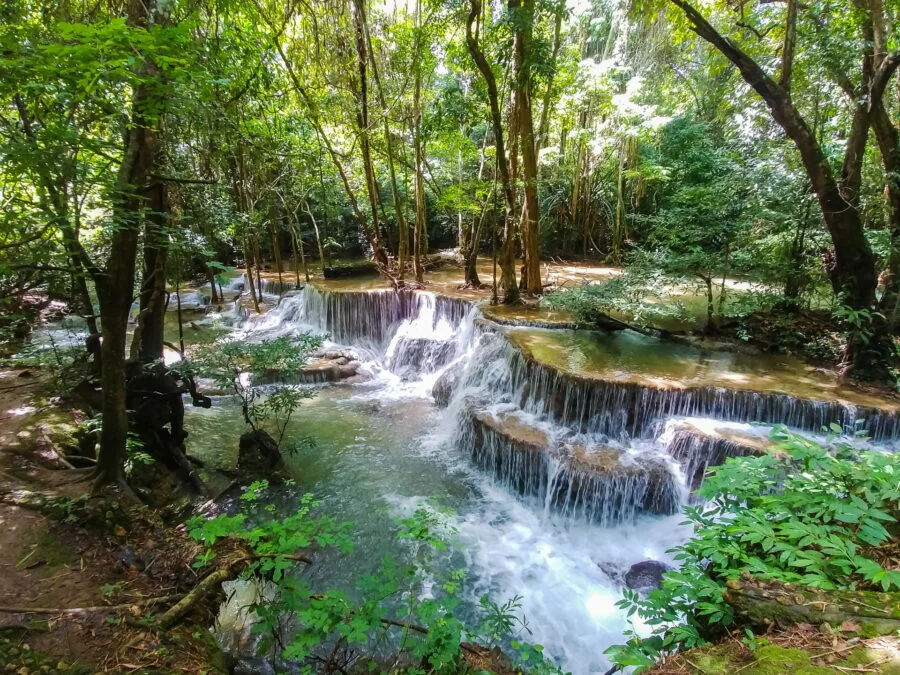 vue generale niveau 6 huay mae khamin kanchanaburi