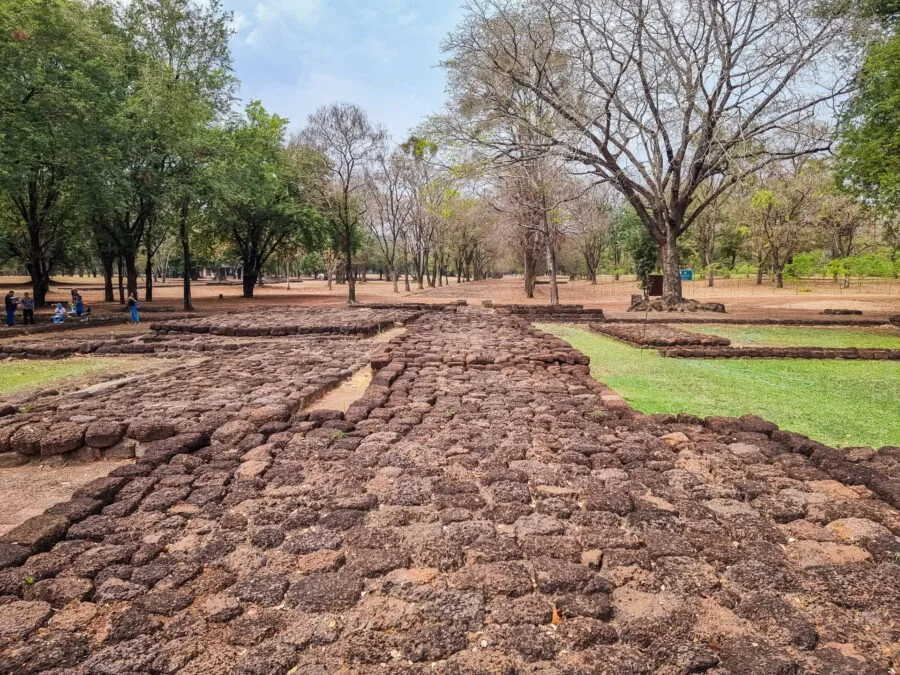 laterite alley prang song phi nong historical park of si thep phetchabun