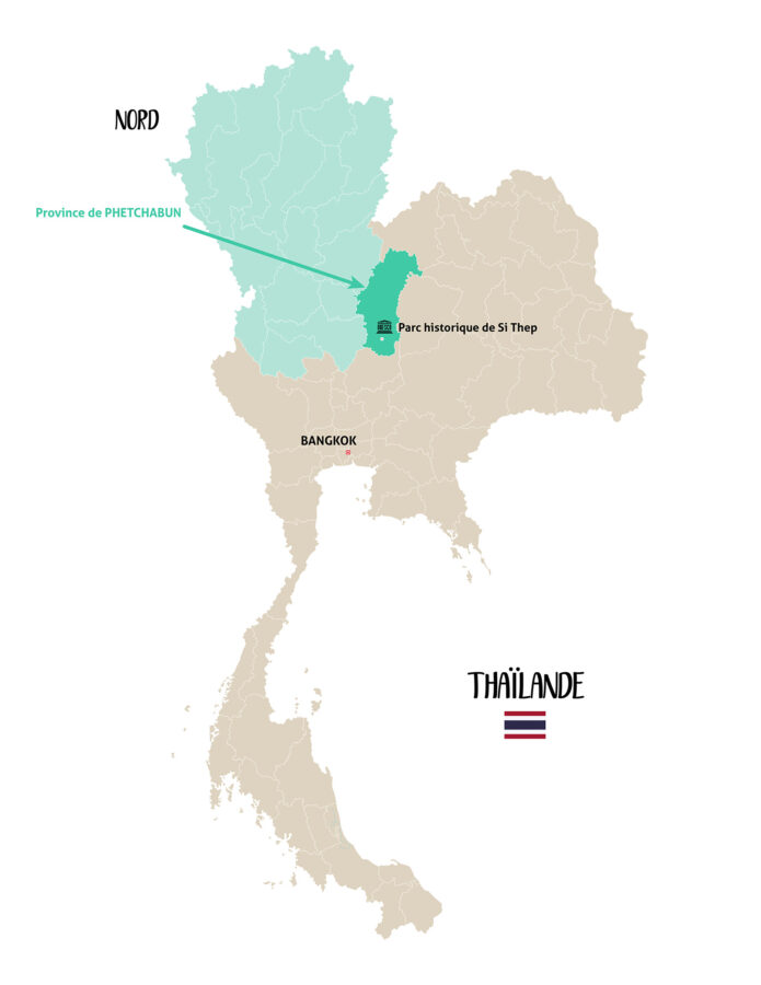 map thailand location si thep province petchabun