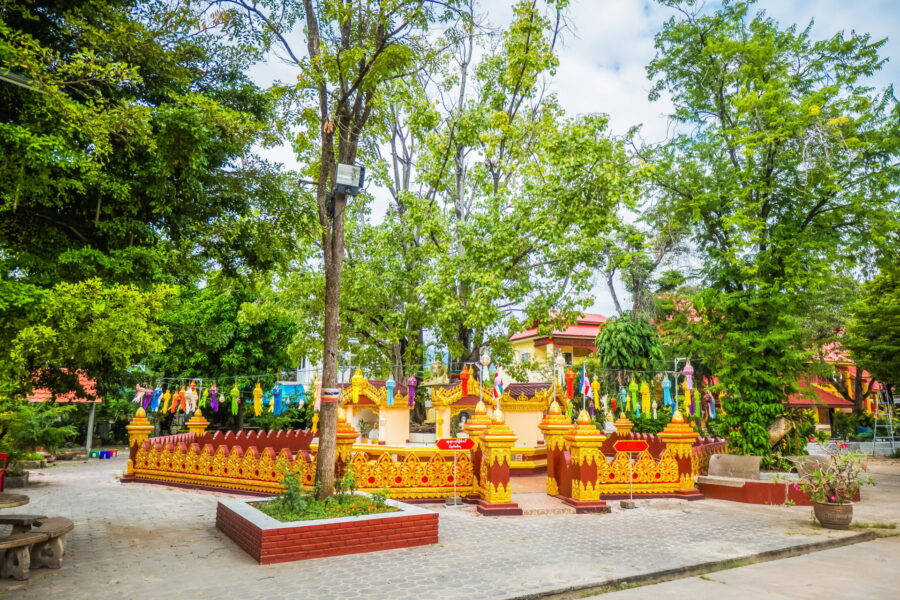 courtyard of wat sai mun burma old town chiang mai