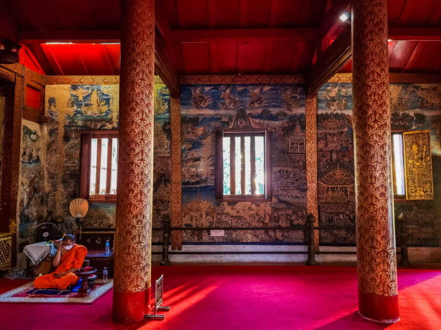interior viharn lai kham of wat phra singh chiang mai