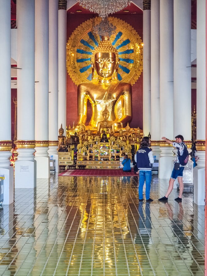 interior main viharn at wat phra singh chiang mai