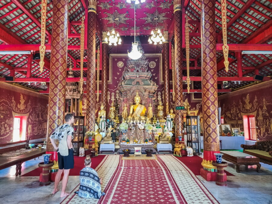 interior viharn wat chiang man old town chiang mai