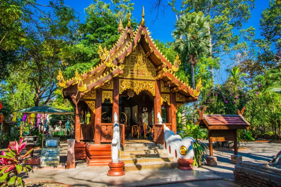 spirit house wat kan thom wiang kum kam chiang mai