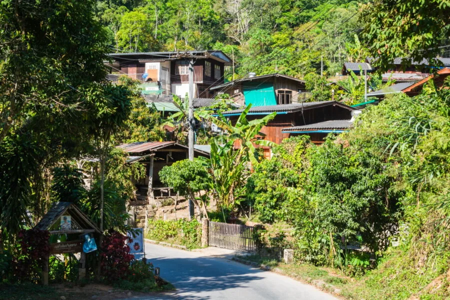 houses in the village of mae kampong chiang mai