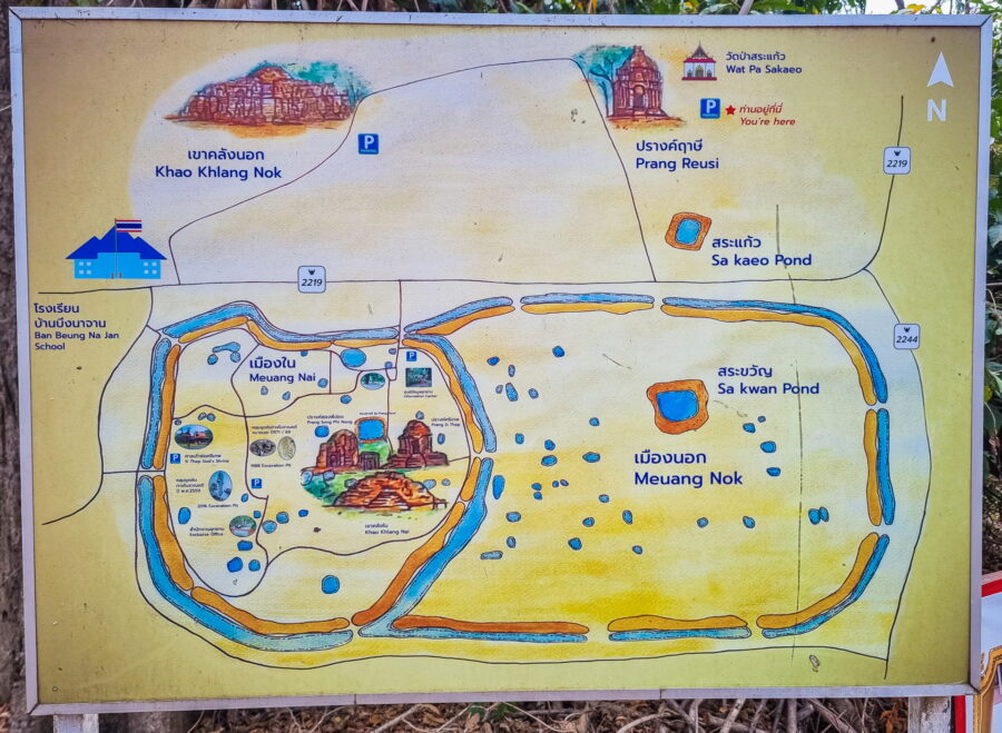 map of si thep phetchabun historical park