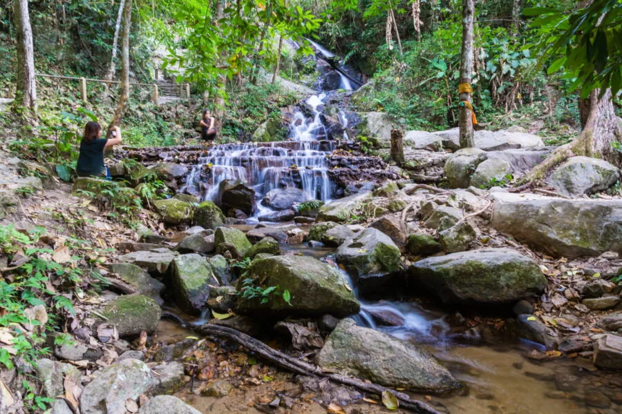 first levels of Mae Kampong waterfall