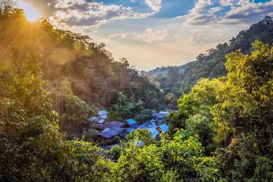 view of the rabiang view cafe maekampong village mae kampong
