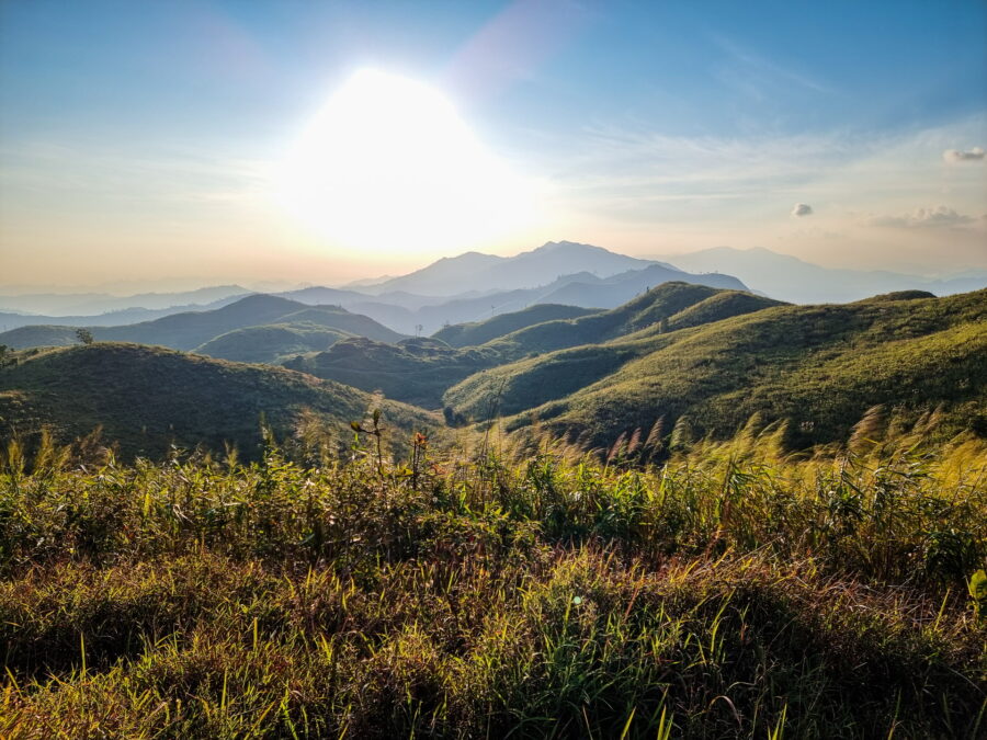 vue sur thailande matin depuis nern chang suek pilok