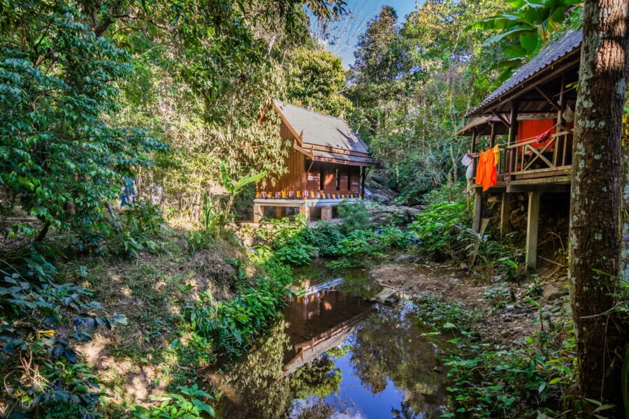 view of ubosot at wat khantha phueksa ban mae kampong