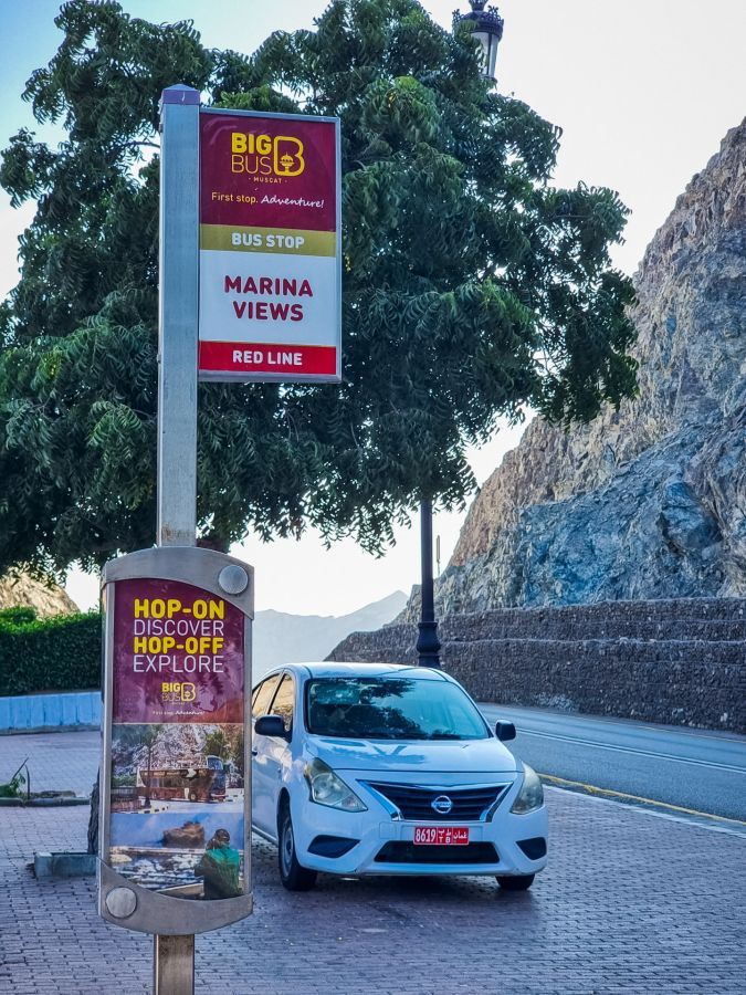 arret du big bus tour hop on hop off mascate oman