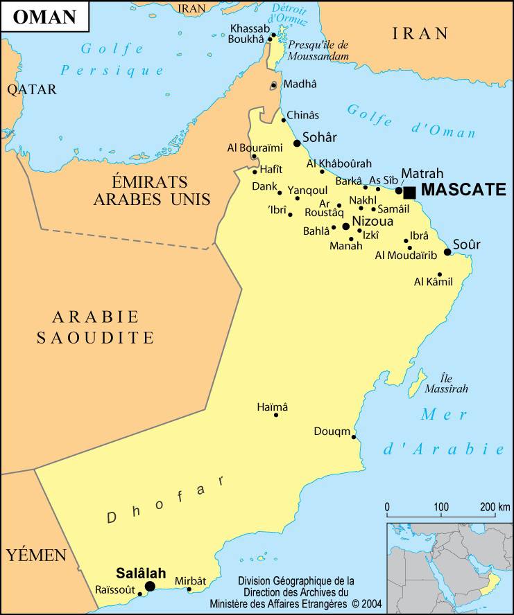 carte-villes-pays-oman carte villes pays oman