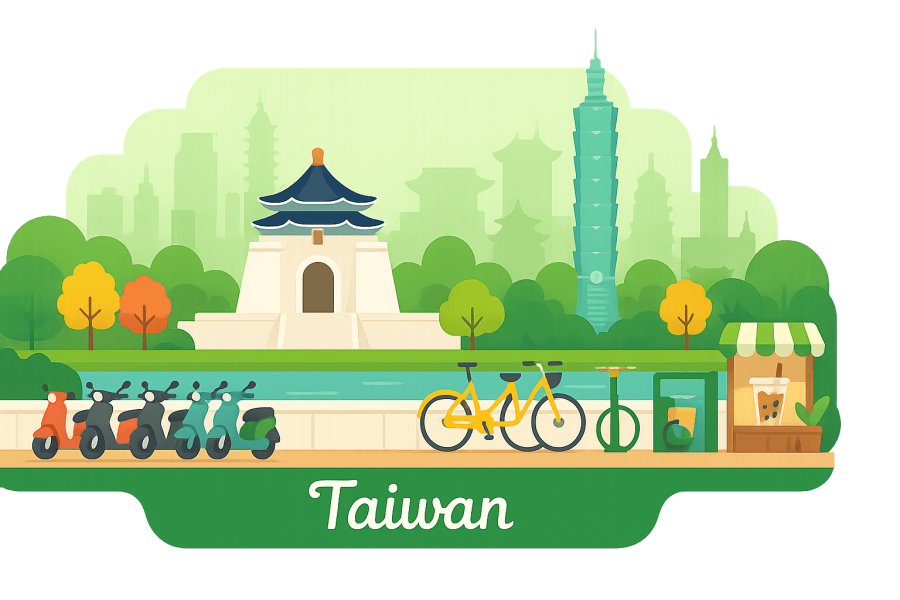 illustration guide destination taiwan