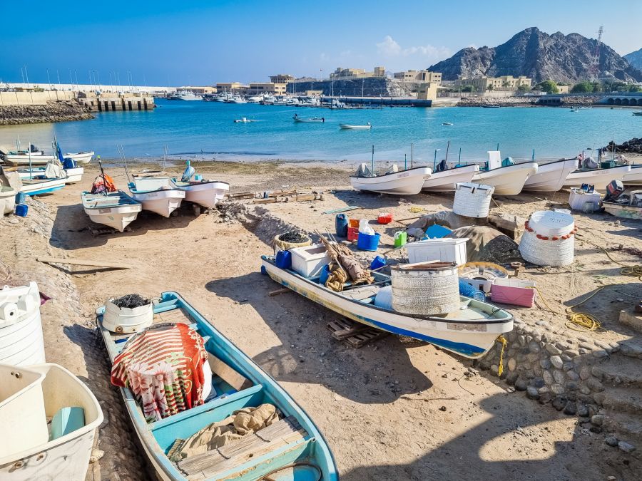 petit port de peche pres de mascate - oman petit port de peche pres de mascate oman