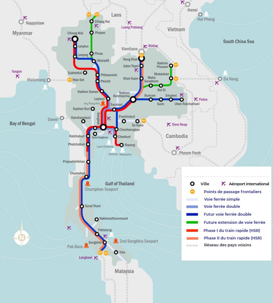 reseau ferre train thailande