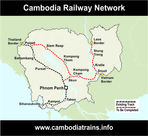 carte des chemins de fer au cambodge royal railways