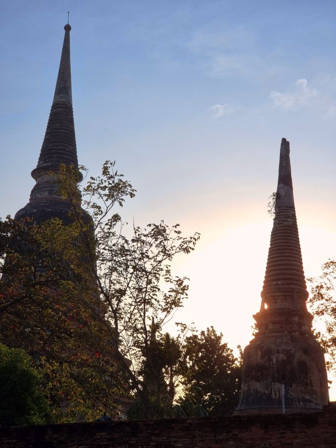 coucher de soleil wat yai chai mongkhon ayutthaya