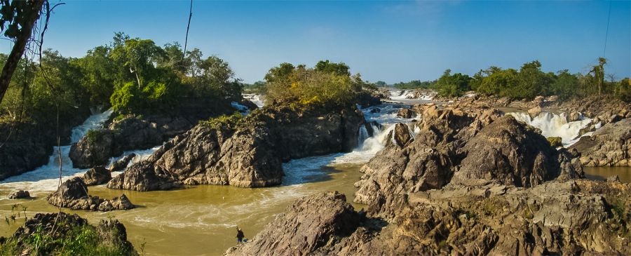 rapides et chute de li phi don khone 4000 iles champassak laos