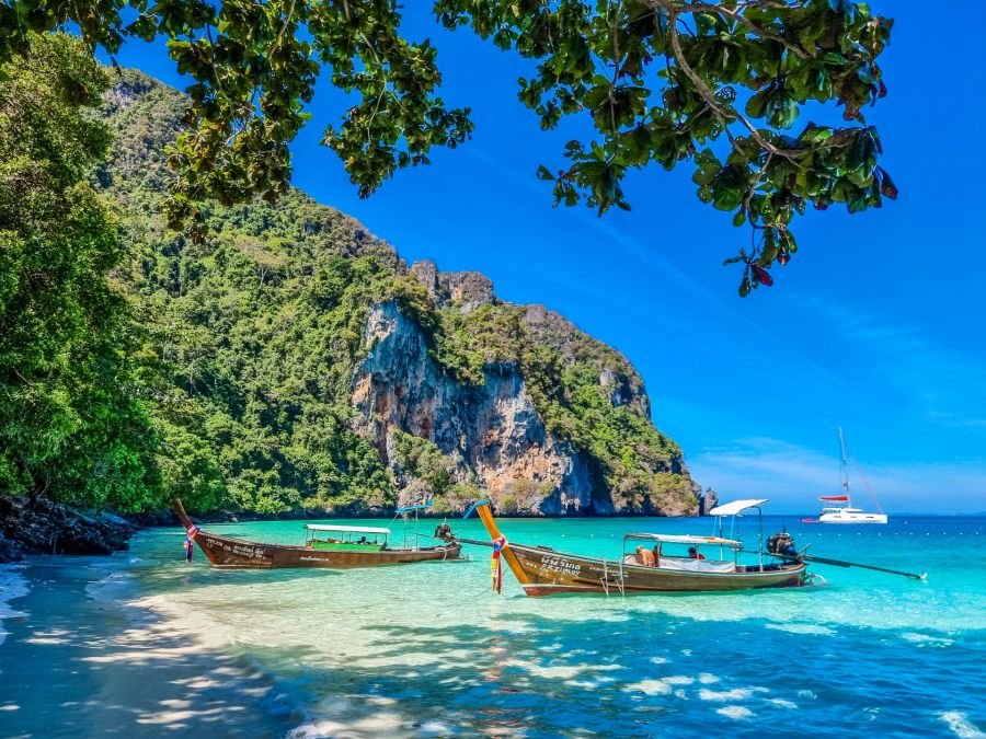 paysage depuis monkey beach excursion journee ko phi phi