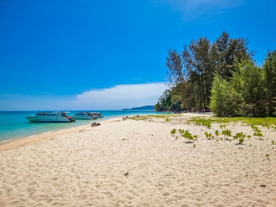 plage principale sur bamboo island excursion journée depuis ko phi phi