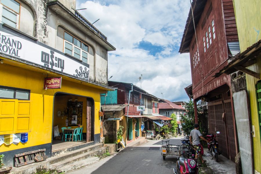 rue du restaurant testé à kawthaung birmanie