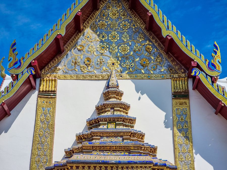 detail fronton au wat phumin de nan thailande