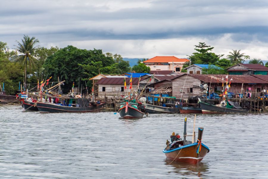 vue sur le village île tonton kawthaung birmanie