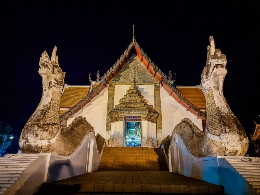 wat phumin de nuit nan thailande