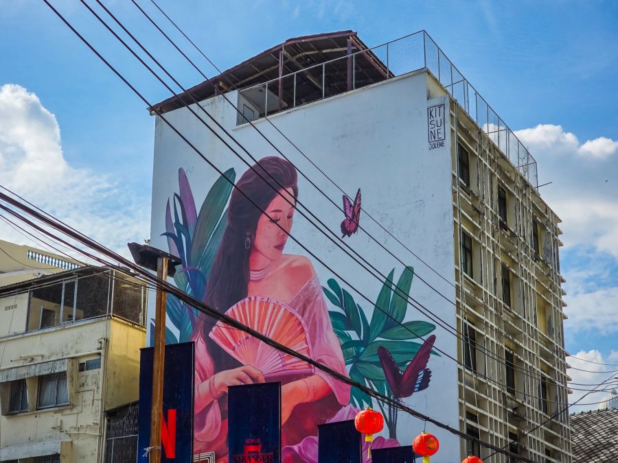 fresque parking song wat bangkok