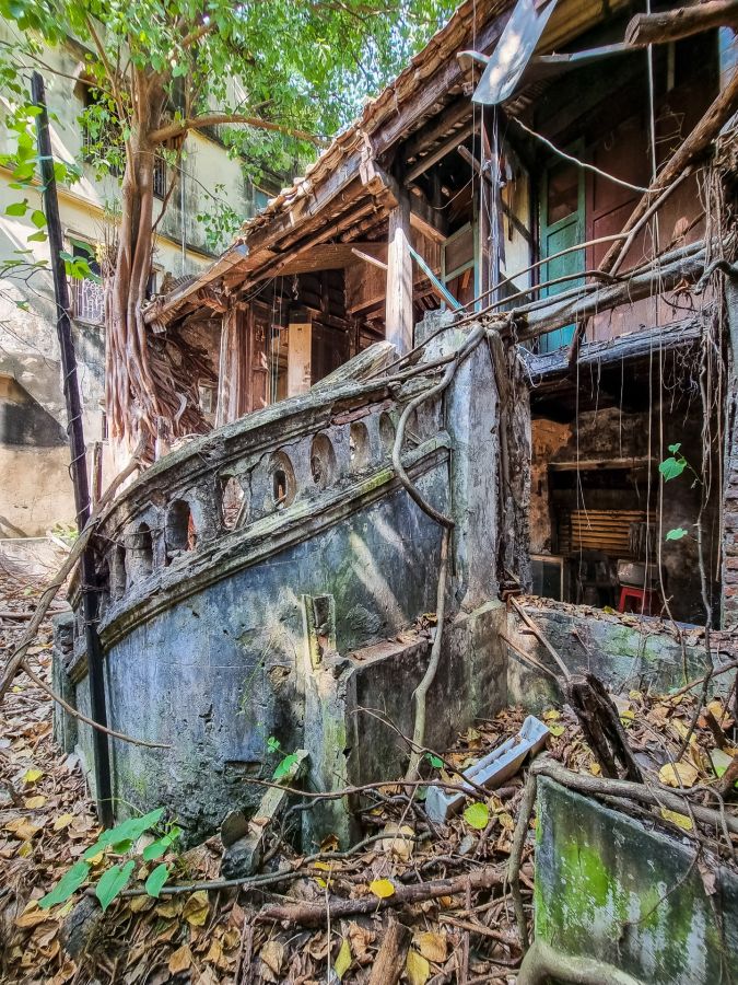 maison chinoise ruelle jouxtant mosquee avant renovation song wat bangkok