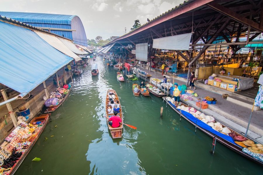 marché damnoen saduak tot le matin