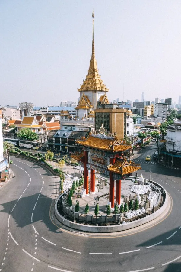 view of chinatown gate bangkok