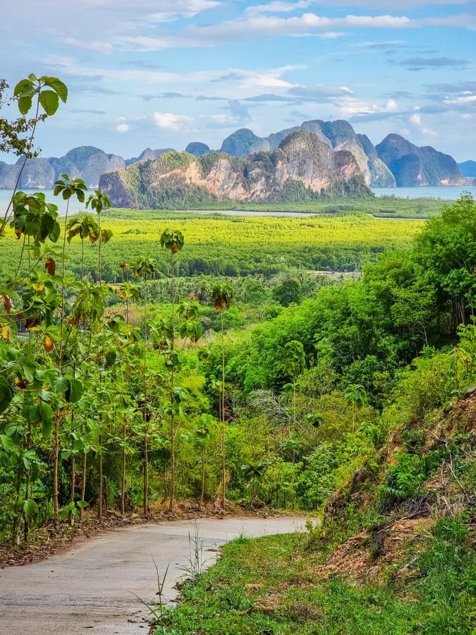 route acces ao tho li viewpoint phang nga thailande