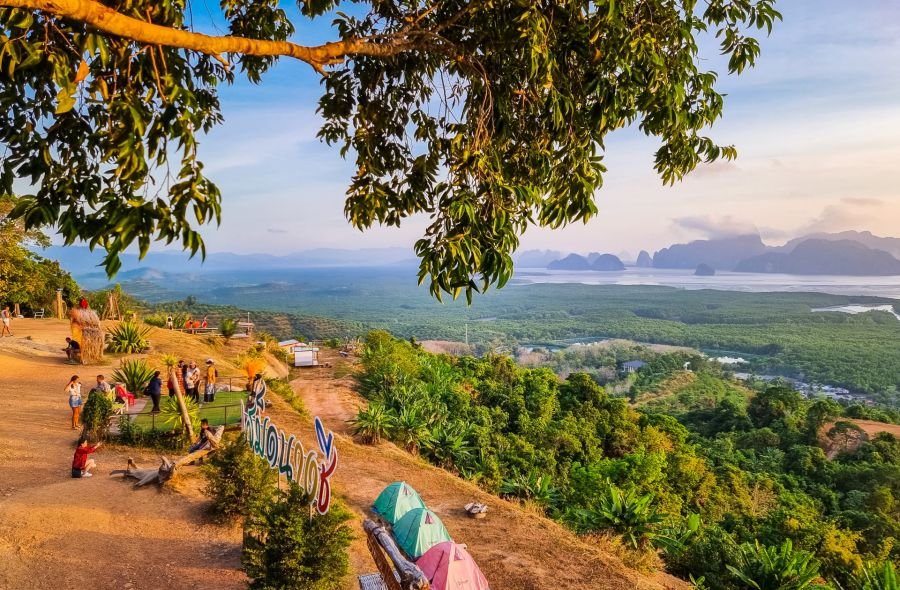 vue globale site samet nangshe viewpoint phang nga thailande
