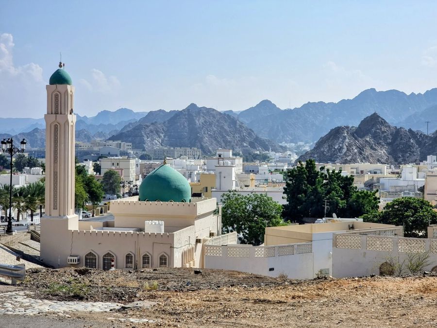 mosquee et vue densemble de sidab oman