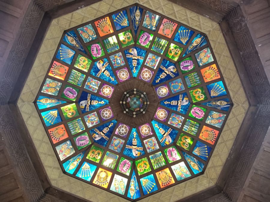 vitrail plafond du souq de mutrah oman