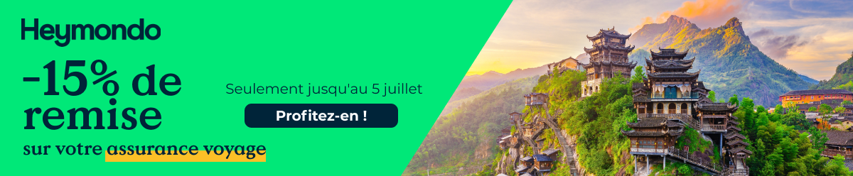 Heymondo : 15 % de remise sur votre assurance voyage