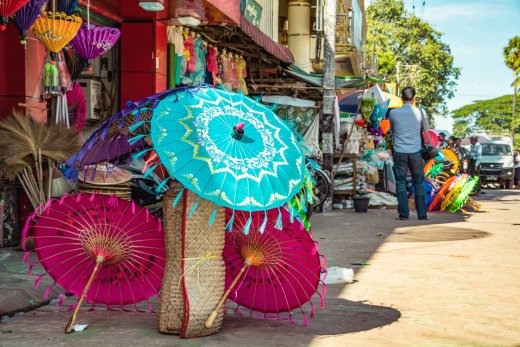 parasols pathein birmanie